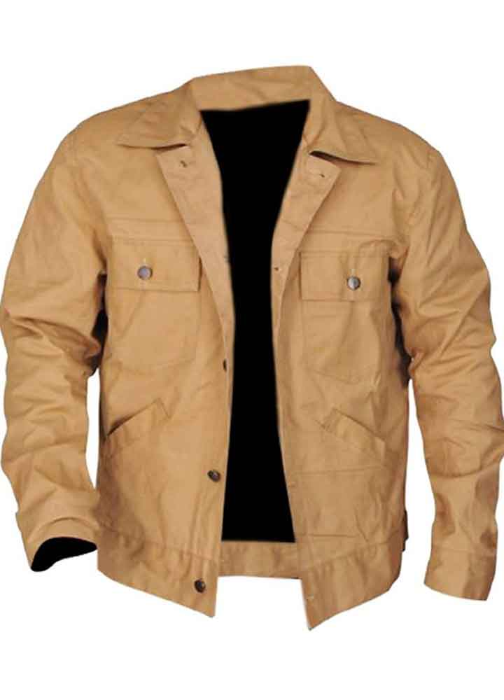 A STAR IS BORN (JACKSON MAINE) BRADLEY COOPER BROWN COTTON JACKET A STAR IS BORN (JACKSON MAINE) BRADLEY COOPER BROWN COTTON JACKET